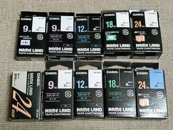 CASIO ネームランド テープカートリッジ NAME LAND カシオ 10個セット