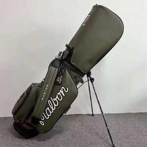 Malbon マルボンゴルフ キャディバッグ スタンドバッグ グリーン ゴルフバッグ スタンド型