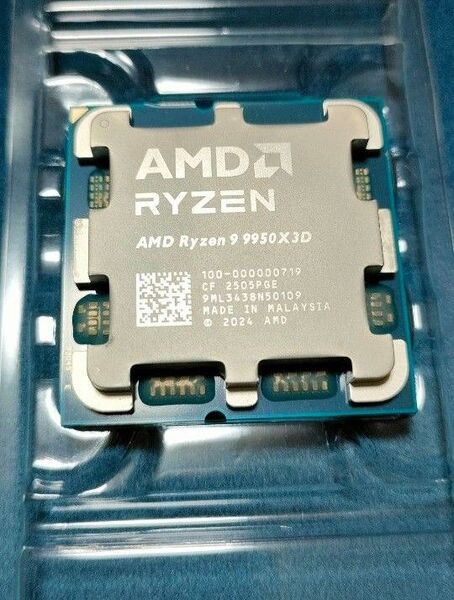 【 動作テスト済み 】AMD Ryzen 9 9950X3D バルク 0109