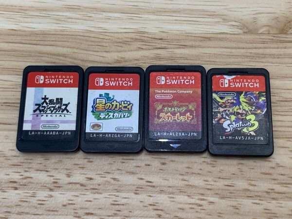 ジャンク switchソフト(大乱闘スマッシュブラザーズ 星のカービィ ディスカバリー ポケモンスカーレット スプラトゥーン3)