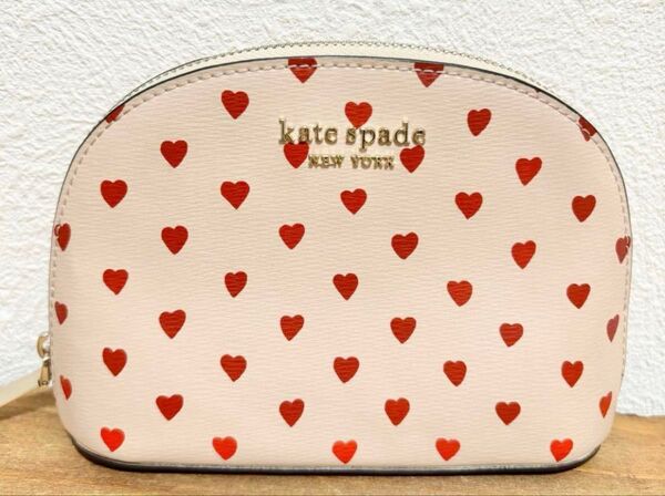 【美品】Kate Spade ケイトスペード ハート柄 ポーチ コスメポーチ 化粧ポーチ ポーチ マルチポーチ