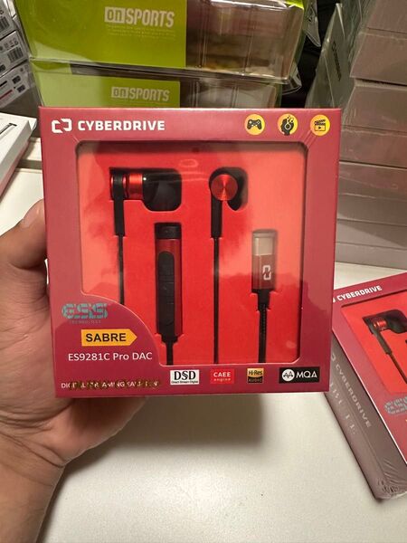CYBERDRIVE SABRE ES9281C Pro DAC搭載イヤホン レッド 未使用