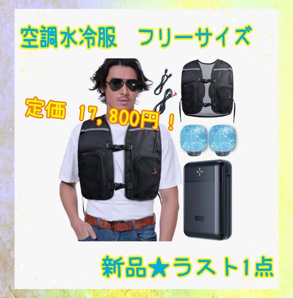 ★新品★大特価★ラスト1点 空調水冷服 ペルチェベスト フリーサイズ 冷却ベスト 熱中症対策