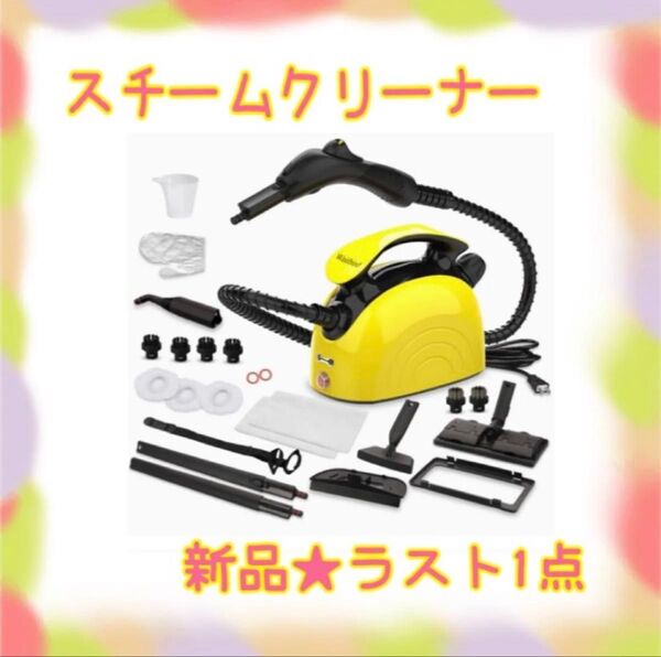 ★新品★大特価★ラスト1点 スチームクリーナー 21個付属品 スチームモップ 1.1Lタンク