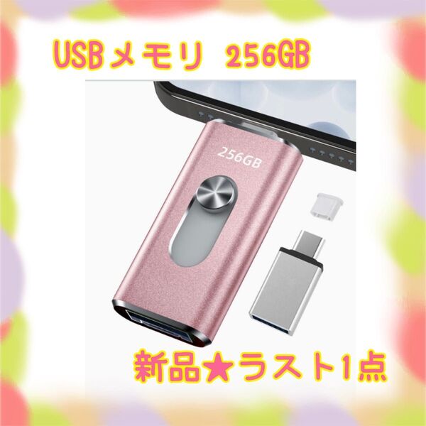 ★新品★大特価★ラスト1点 USBメモリ 256GB アプリ不要 4in1 スライド式