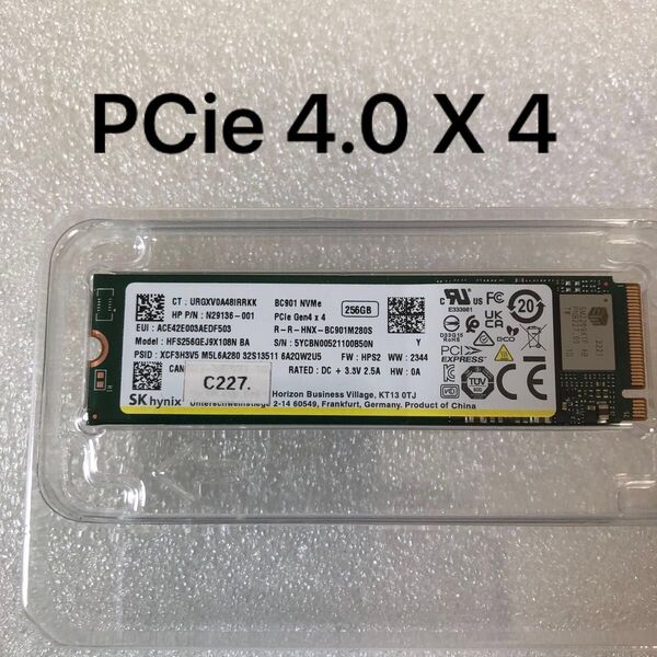 使用時間1812 SSD NVME SK Hynix PC901 256gb 256g 2280 PCIe 4.0 X 4