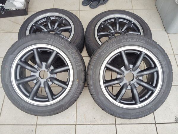 ワタナベエイトスポーク15インチ+KENDA195/55/R15