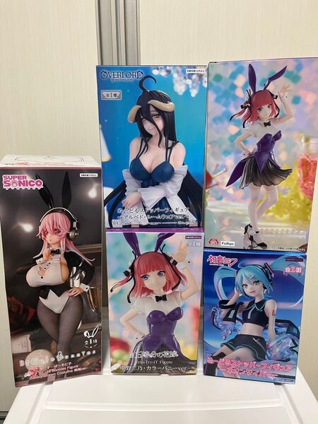 美少女 フィギュア まとめ売り 5点 中野二乃 初音ミク アルベド すーぱーそに子
