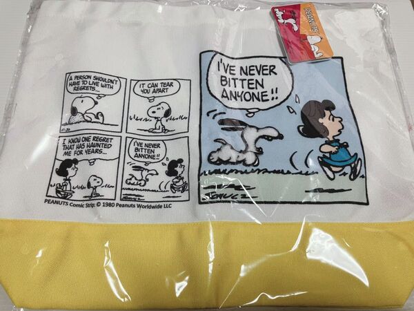 PEANUTS スヌーピー レッスンバッグ トートバッグ コミック柄 ☆タグ付き未使用品☆