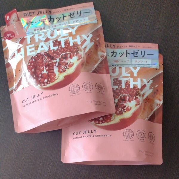 ダイエット酵素ゼリー TRULY HEALTHY 濃厚ザクロ味 1本15g 14本入り×2袋 新品未開封 賞味期限〜2026.9