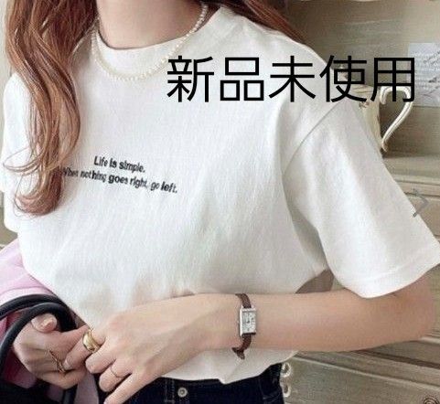 moment+ ロゴTシャツ オフホワイト Mサイズ