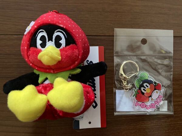 東京ヤクルトスワローズ つば九郎 いちごマスコット ご当地キーホルダー 栃木 ぬいぐるみ