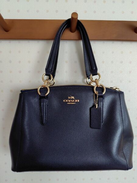COACH コーチ トートバッグ レザー ネイビー