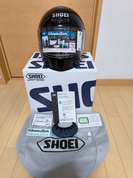 【着用2回】2024年製SHOEI Glamster ヘルメット ブラック シールド未使用