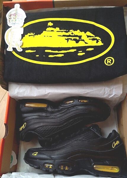 【即日発送】Corteiz × Nike Air Max 95 "Black and Tour Yellow" 27.5cm