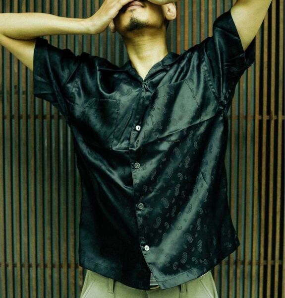 新品DELUXE デラックス 24ss BAROCK-S shirts ペイズリー 半袖シャツ オープンカラーシャツ Lサイズ