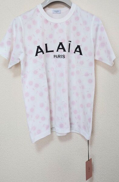 新品 ALAIA アライア ロゴ 花柄プリント Tシャツ Mサイズ 40