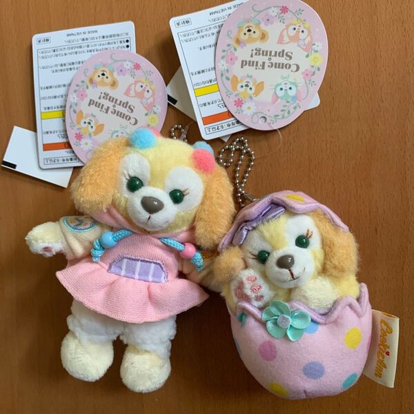 お顔厳選 クッキーアン ぬいぐるみバッジ ぬいぐるみチャーム カムファインドスプリング 新品 タグ付き 2点セット
