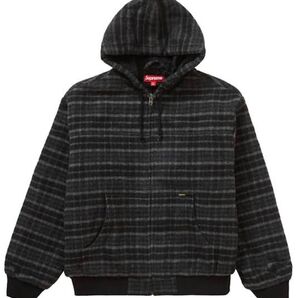 Supreme Plaid Wool Hooded Work Jacket S