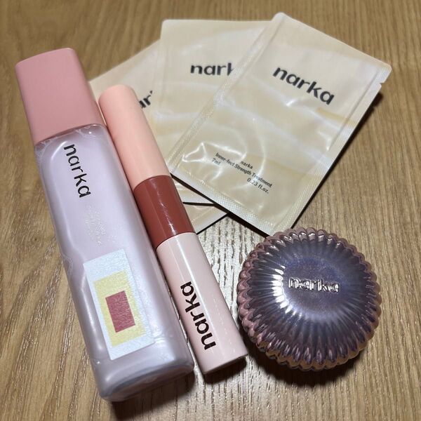 narka トーンアップクリーム リッププランパー ヘアケア 3点セット