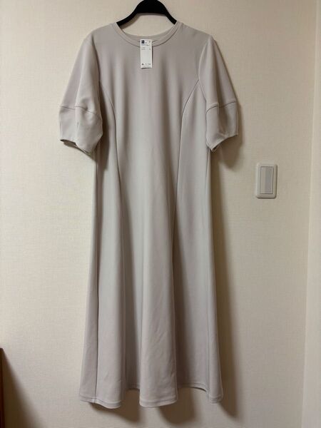 GU ランタンスリーブワンピース 5分袖 XL