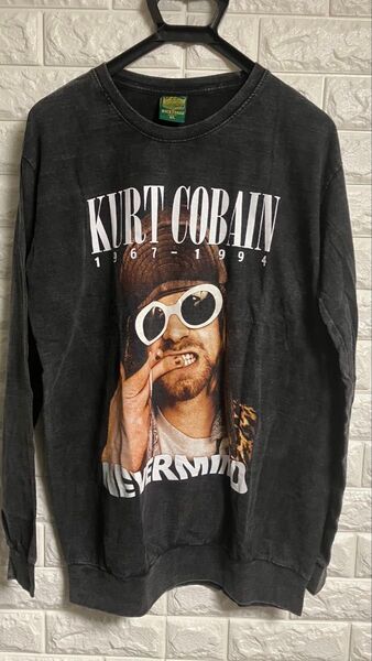 新品 カートコバーン ピグメント used加工 ロンT XL バンドTシャツ
