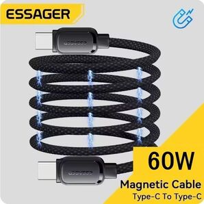 USB Type-C スパイラル マグネット ケーブル