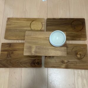 木製トレー コースター 5枚セット