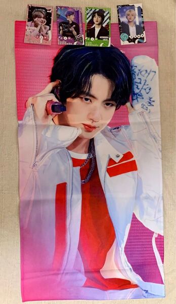 BTS JIN ジン マスター ALB 展示会グッズ スローガン フォトカード 4枚 マスタニム