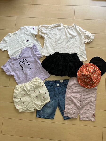 女の子まとめ売り 8点 子供服 半袖Tシャツ ショートパンツ ハーフパンツ GAP 半袖 Tシャツ 女の子