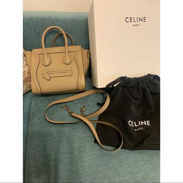 値下げ CELINE セリーヌ ラゲージナノ デューン美品