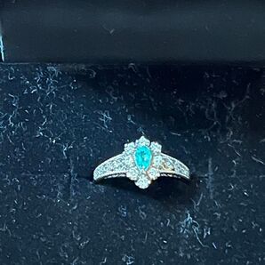 パライバトルマリン プラチナリング 0.215ct