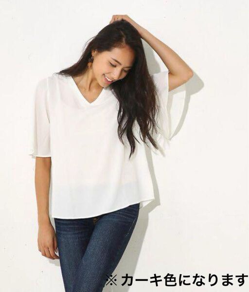 美品!AZUL BY MOUSSY マウジー 半袖 ブラウス シャツ 2WAY レースアップフリルブラウス