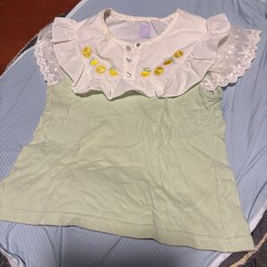 女の子 トップス レモン レース 140サイズ