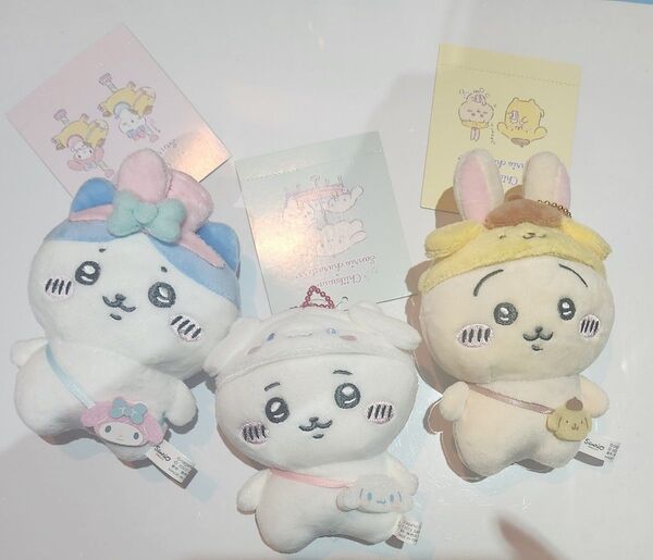 ちいかわ サンリオ マスコット ぬいぐるみ マスコットホルダー うさぎ ハチワレ