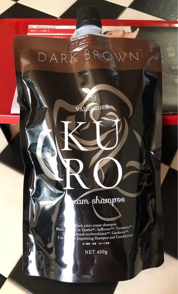 バランローズ KUROクリームシャンプー ダークブラウン400g×1個《茶》