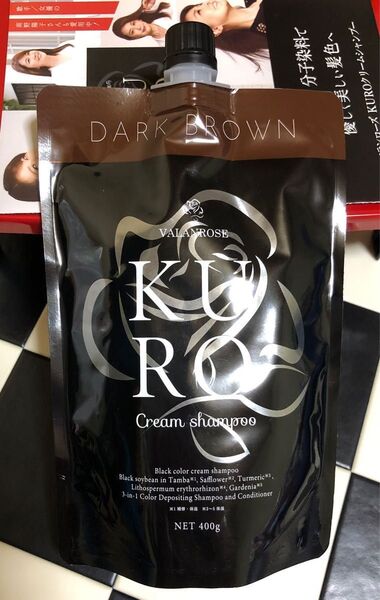 バランローズ KUROクリームシャンプー ダークブラウン400g×1個《茶》