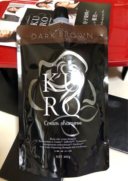 バランローズ KUROクリームシャンプー ダークブラウン400g×1個《茶》