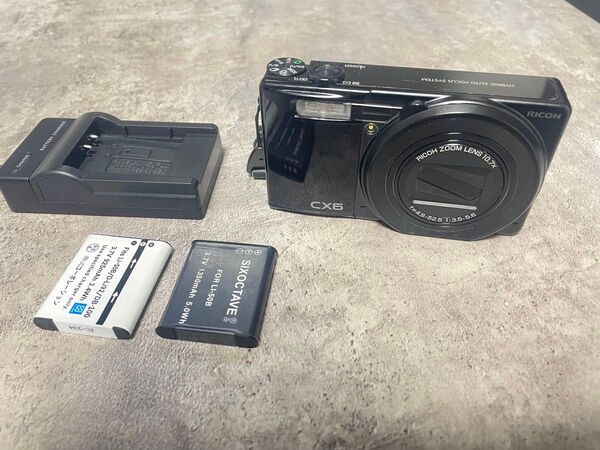 【動作確認済み・訳あり】RICOH CX6 カメラ 本体 + 互換性バッテリー リコー デジカメ コンパクトデジタルカメラ