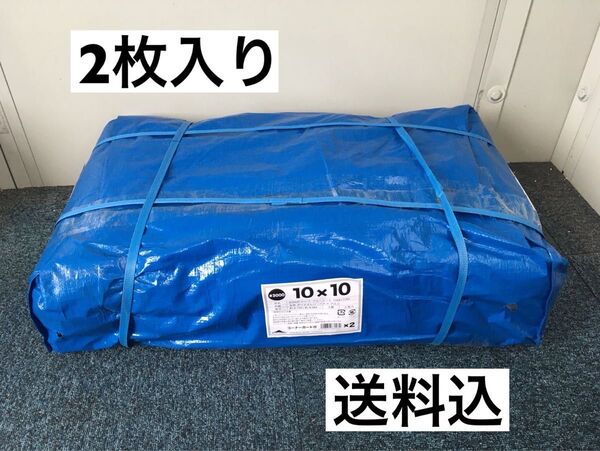 【2枚入り】#3000ブルーシート 10mx10mコーナーガード付き 養生シート 厚手