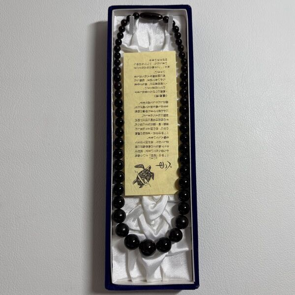 鼈甲 ネックレス 黒甲 冠婚葬祭 べっ甲 アクセサリー