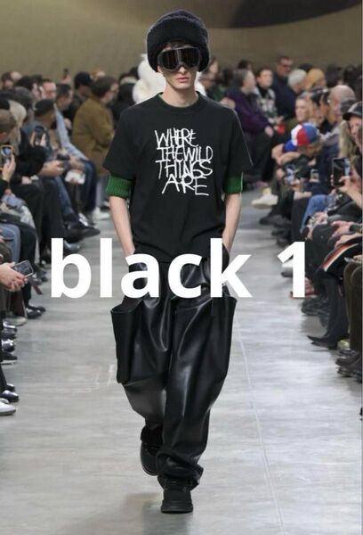 25aw Sacai Faux Leather Pants 黒 1