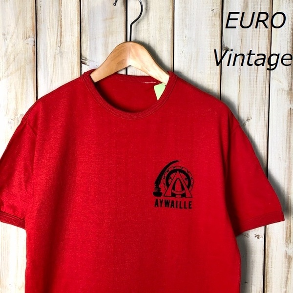 euT●29 EURO古着 70's～ ヴィンテージ フェルトTシャツ ヨーロッパ古着 オールド ユーロ