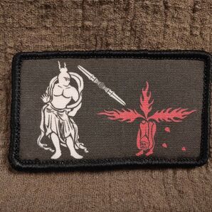 金剛力士 vs 煩悩 ワッペン 裏ベルクロ