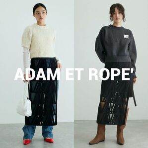 ADAM ET ROPE 「洗える」チュールエンブロイダリーラップスカート