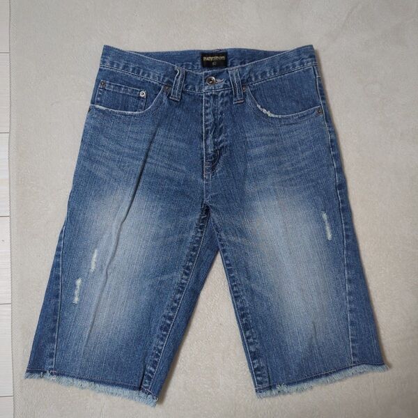 BLACKSEVEN JEANS デニムハーフパンツ ダメージ加工