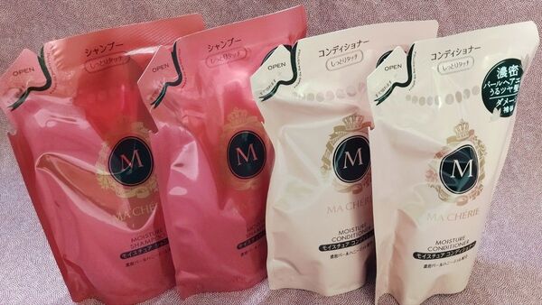 マシェリ モイスチュア シャンプー コンディショナーつめかえ380ML 各2個 合計4個 新品