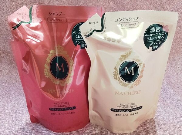 マシェリ モイスチュア シャンプー コンディショナーつめかえ380ML 各1個 合計2個 新品