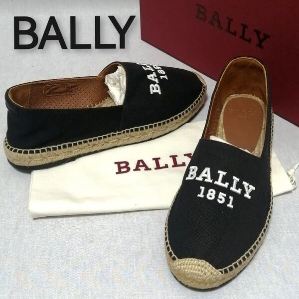 ♂新品・エスパドリーユ♂【BALLY バリー】black 刺繍 41
