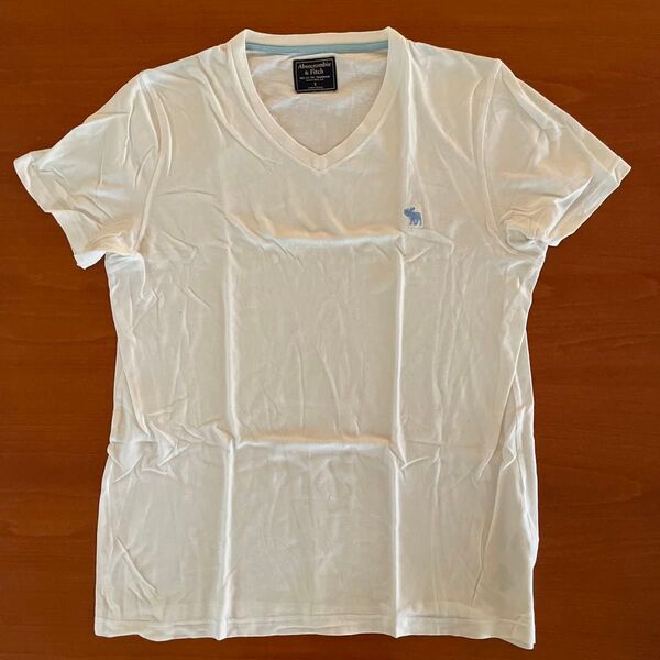 Abercrombie&Fitch VネックTシャツ Sサイズ ホワイト